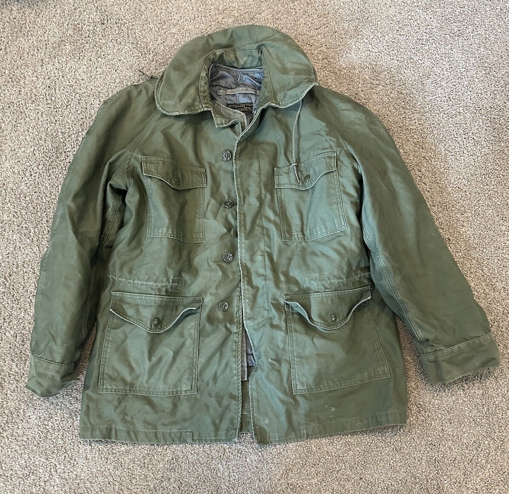 U.S. Air Force Military Jacket Mil-J-4883C Liner & Hood 1962 Vietnam Era M/L