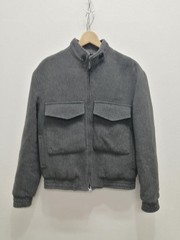 ZARA WOOL BLEND BOMBER JACKET GRY M Used
