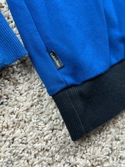 Calvin Klein Small Blue Black Logo Pullover Sweatshirt Sweater Polyrayon Silky