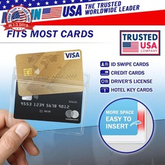Mifflin-USA Horizontal ID Name Badge Holder (Clear, 3.5×2.25 Inches, 100 Pack),