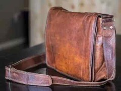 Men’s Genuine Leather Vintage Laptop Messenger Briefcase Bag Satchel Handmade