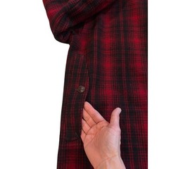 Vintage Woolrich Mackinaw Coat Mens 42 (Large) Red Buffalo Plaid Hunting Hipster