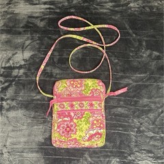Vera Bradley RARE Hipster Petal Pink crossbody bag zip closure inner pockets