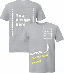 Personalized T-Shirt Custom Photo Text Logo Gift Unisex Cotton S-3XL Fast Ship
