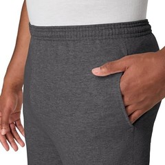 Hanes Pants Sweatpants, Ecosmart Fleece Sweats for Men, Open Bottom 30.5″ Solid