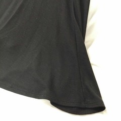 Y’s Wool Dress M Black Unique Asymmetrical Design, Stretch Fabric