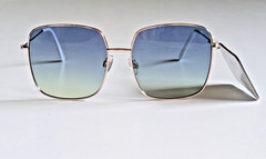 Gold Square Frame with Rainbow Lenses 4414FGX GRN VL FWG 100% UVA-UVB Lens