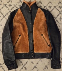 Inspired by Mister Freedom Vintage Baloo Style Two Tone Grizzly Leather Jacket