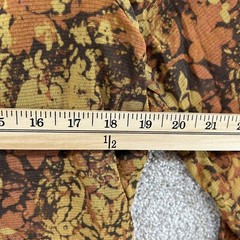 Axcess Women’s Blouse Size XL Orange Floral Fall Long Sleeve Pullover Ladies