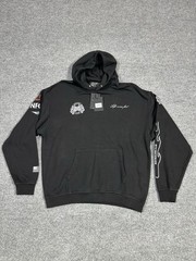 Darc Sport Wolves Club Hoodie Size LARGE Black Pullover Long Sleeve Redline