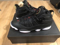 Air Jordan 6 Rings Shoes Black Red White “Bred” 322992-063 Men’s 10 NEW