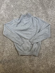 Faherty 1/4 Zip Pullover Sweatshirt Mens M Grey Casual Soft Cotton Nylon Poly
