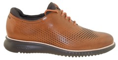 Cole Haan Men’s 2.ZeroGrand Lined Laser Wingtip Oxford Tan Style C25351