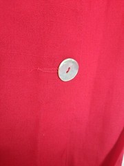 VTG Fundamental Things Petite One Button Jacket Blazer Size 14 Long Sleeves Red
