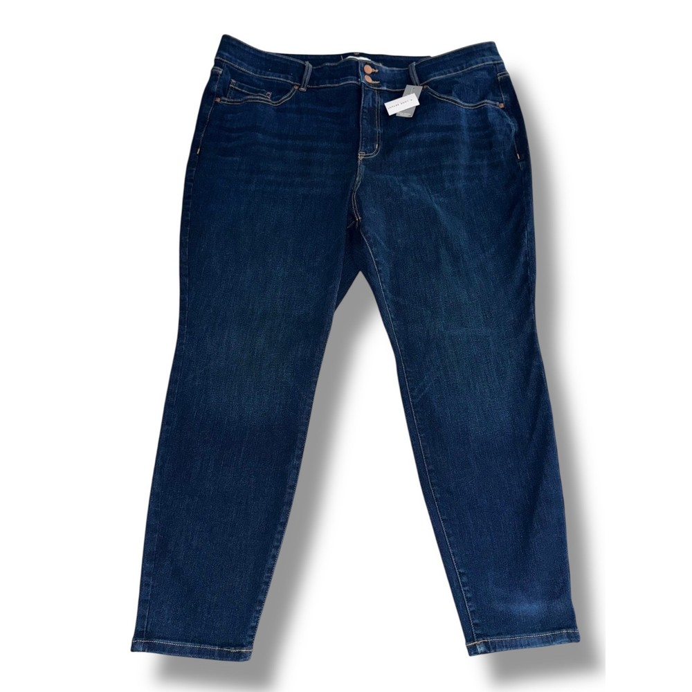 Lane Bryant Tighter Tummy Skinny Jeans Womens 24 High Rise Dark Wash Indigo NEW