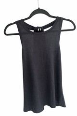 By Anthropologie Black Draped Knot Racerback Tank Top Sleeveless Size Small