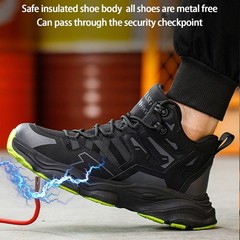 Mens Lightweight Sneakers Indestructible Shoes Steel Toe Work Boots Safety Shoes