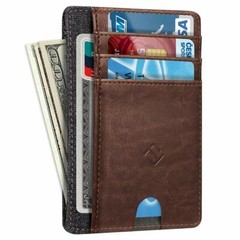 Slim Minimalist Card Wallet RFID Blocking Pocket Credit ID Card Slots Holder