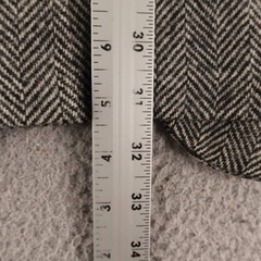 VTG Tweed Jacket 38L ST Gray Herringbone 100% Wool Blazer Sport Coat
