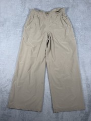 Lululemon Swift Mid-Rise Wide Leg Pants Womens 10 Full-Length Tan Loose Baggy