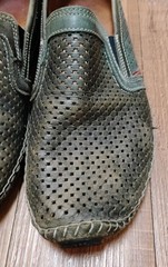 Pikolinos Azores Driving Shoes Perforated Leather Mesh Green Mens Size 41/8