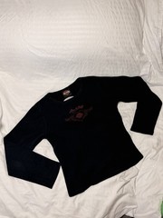 Vintage Harley Davidson Womens Bell Sleeve Top M Love To Ride Y2K