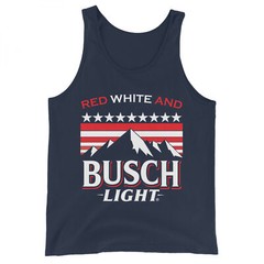 Busch Light Red White and Busch Light Mountains Navy Tank Top Grey