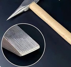 10.6 OZ Forged Steel Welding Hammer, 11.8 Inch Two Head with Wooden small