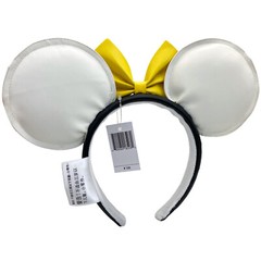 Disney` Sunflower Flowers Bow Yellow White Headband Minnie Ears Resort Hairband