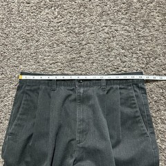 Vtg Sun Faded Pants Pleated Khakis Distressed Dockers 90s y2k Dark Gray 33×28