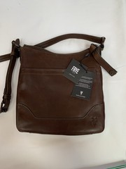 Frye Melissa Swing Pack Brown Crossbody Adjustable Zip 3 Pocket Handcrafted
