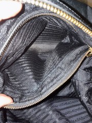 PRADA Saffiano Tessuto Nylon Shopping Tote Black with Zipper closure