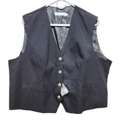 Black Vest & Pants Set Size 2XL Polyester Blend Womens Ensemble