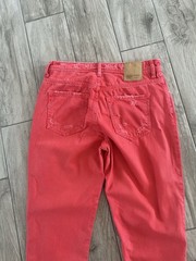 Zara red straight jeans size 10 leg 27 inches New Without Tags Summer Jeans