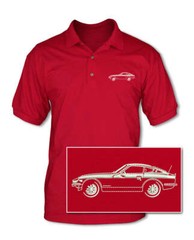 Datsun 240Z 260Z 280Z Coupe Adult Pique Polo Shirt – Side View