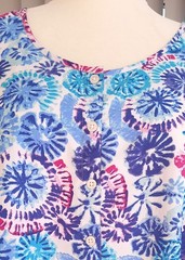 Woman Within Abstract Burst Print Sleeveless Button Swing Top Size 20–22