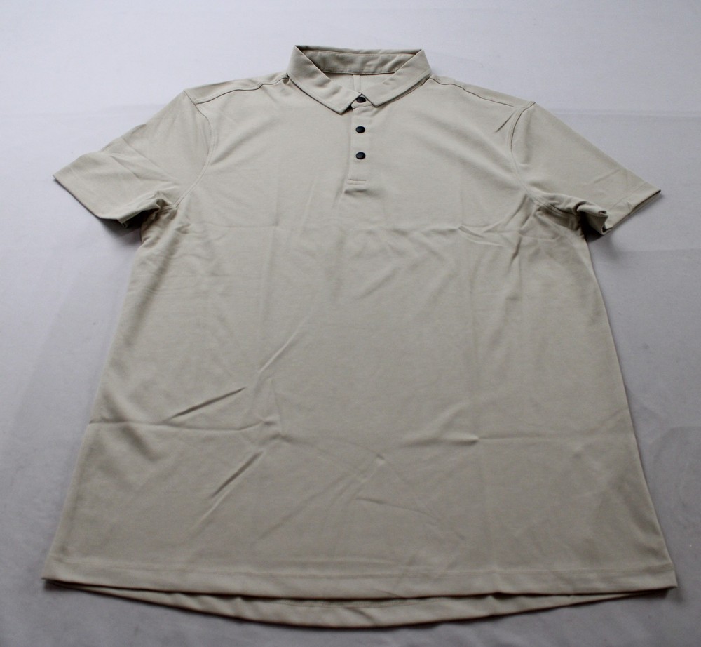 Textale Men’s _BREEZ Anti-Odor Lightweight Polo Shirt CD4 Bone Size XL NWT