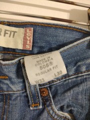 Levi’s 505 Regular Fit Jeans Light Wash Blue Straight Leg Denim W33 L30 C167