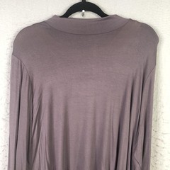 LOGO by Lori Goldstein Shirt Womens 2X Gray Tan 2 Piece Lagenook Minimalist