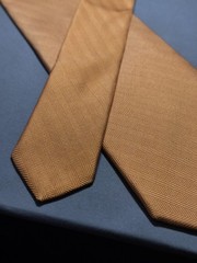 Eddy Monetti – Solid Orange Silk Tailored Tie Made in Italy