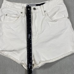 Levis SilverTab Mom Shorts Womens 30 White Denim High Rise 5 Pocket Casual