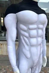 Black White Muscle Suit Customised Muscle Suit Custom Cosplay Costume for Men