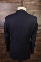ETRO MILANO Navy Blue Notched Three Button Single Breast Blazer Jacket Size 50