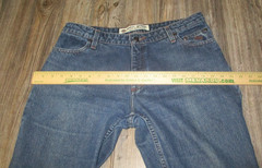 Harley Davidson Jeans Womens Sz 12 Vtg Dark Blue Denim Msre 33.5×30.75
