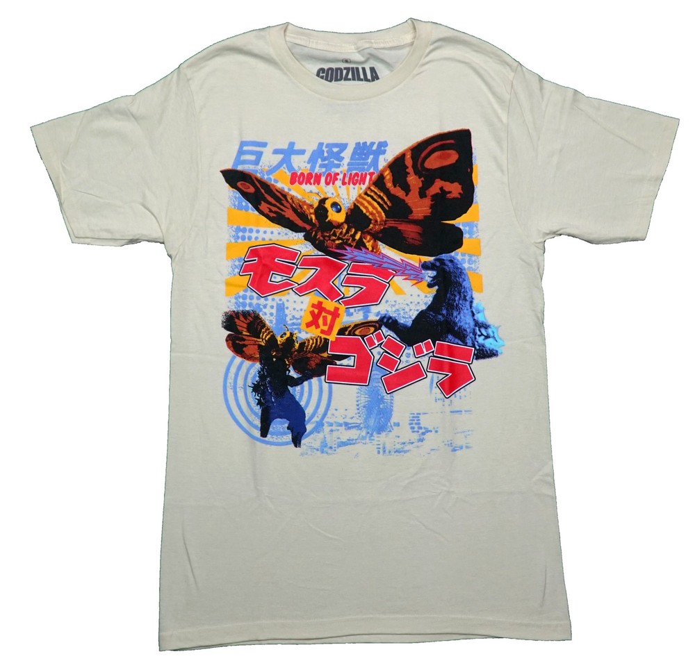 Godzilla New Adult T-Shirt – Mothra & Red Kanji Born of Light
