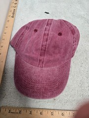 plain light red, new cap hat, strap back,