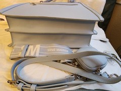 NEW STEVE MADDEN BLUE GLAZE BMATEO TOTE/CROSSBODY SATCHEL BAG W COIN CASE