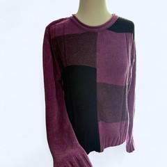 Karen-scott Women’s Purple and Burgundy Sweater M