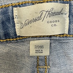 Universal Thread Jeans Womens 2/26 Blue Denim High Rise Slim Fit Straight Leg