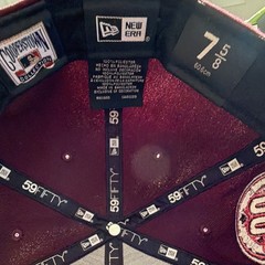 New Era 59FIFTY fitted baseball cap maroon solid mens size 7 5/8
